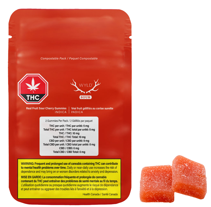 Wyld - Wyld Real Fruit Sour Cherry 2 x 4g Soft Chews