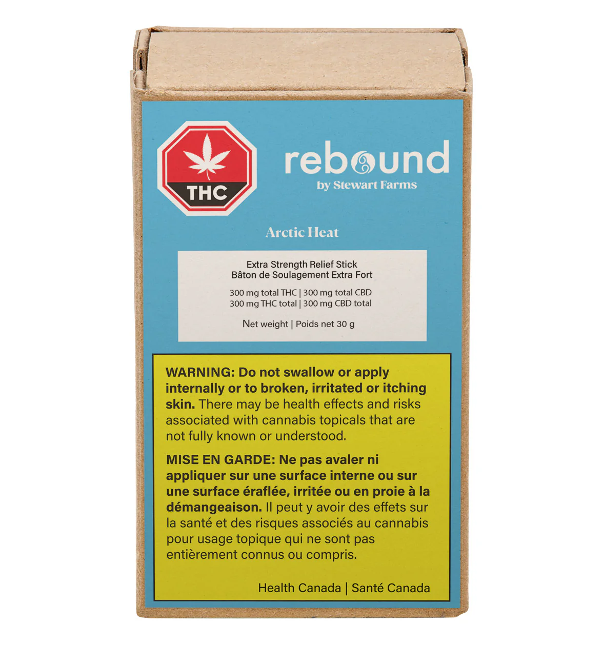 Rebound by Stewart Farms - Arctic Heat - Extra Strength 30g Relief Stick